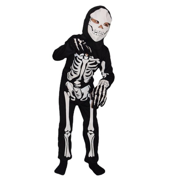 Kids' Skeleton Costume - Skeleton Ghost Role-Playing Outfit for Halloween - Picture 5 of 8